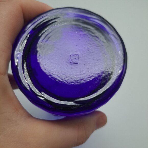 Anchor Hocking Essex Cobalt Blue Iced Tea Glass Vintage Tumbler - Picture 9 of 13